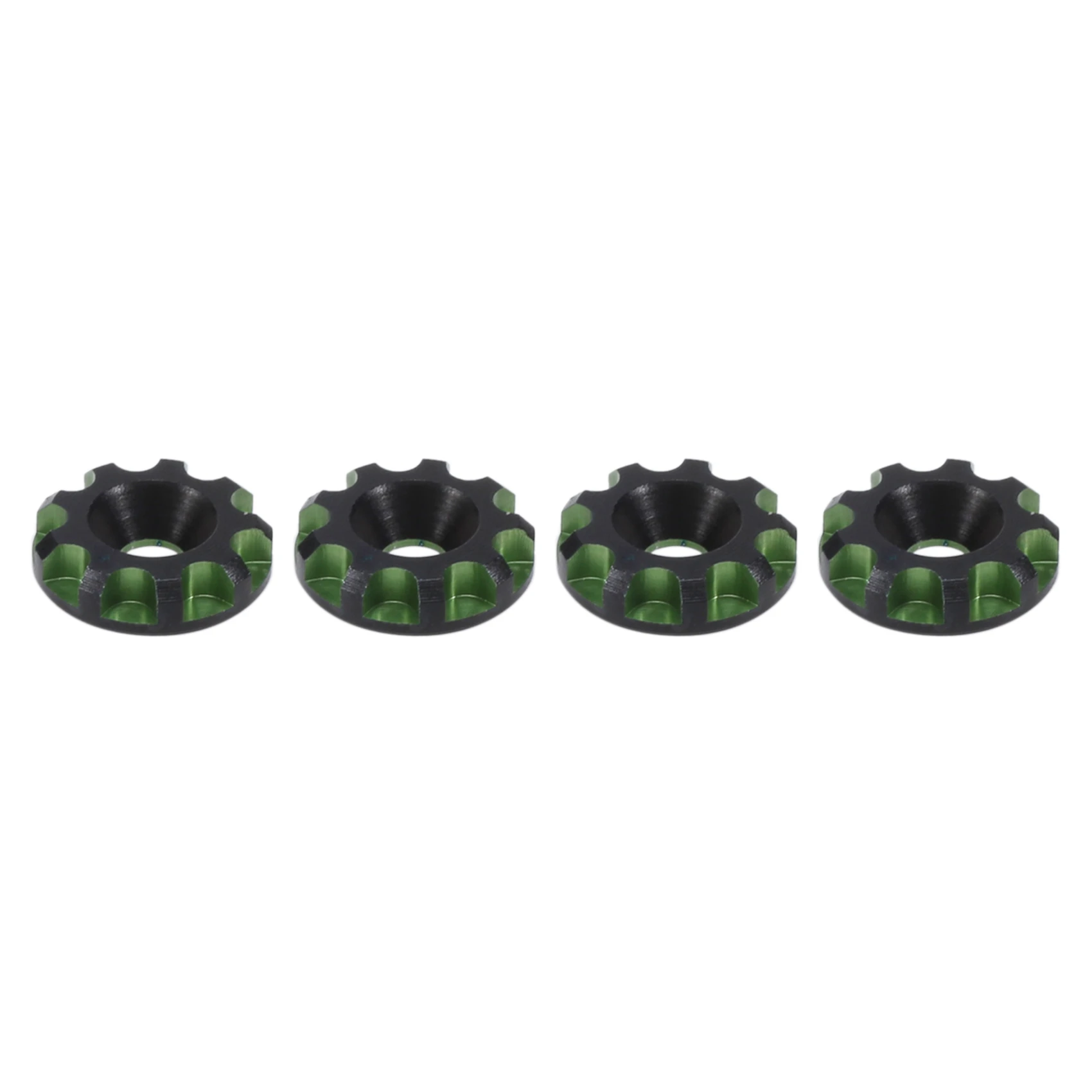 Pro 4 Stuks Metalen Staart Vleugel M3 Verzonken Schroeven Ringen 11.6Mm Voor 1/10 Schaal Off Road Buggy Monster Truck RC Drift Auto