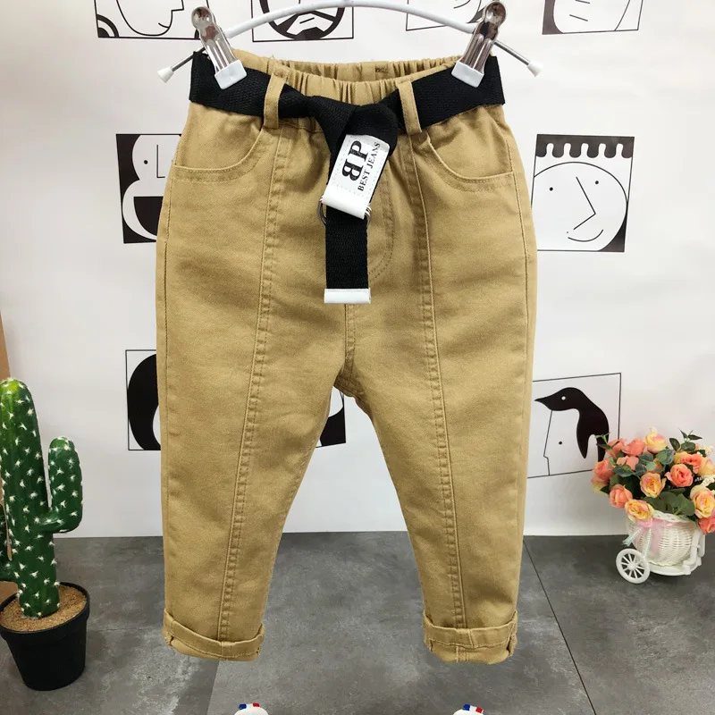 

Брюки для мальчиков 2-6 лет, хлопок, модные повседневные штаны, демисезонные
