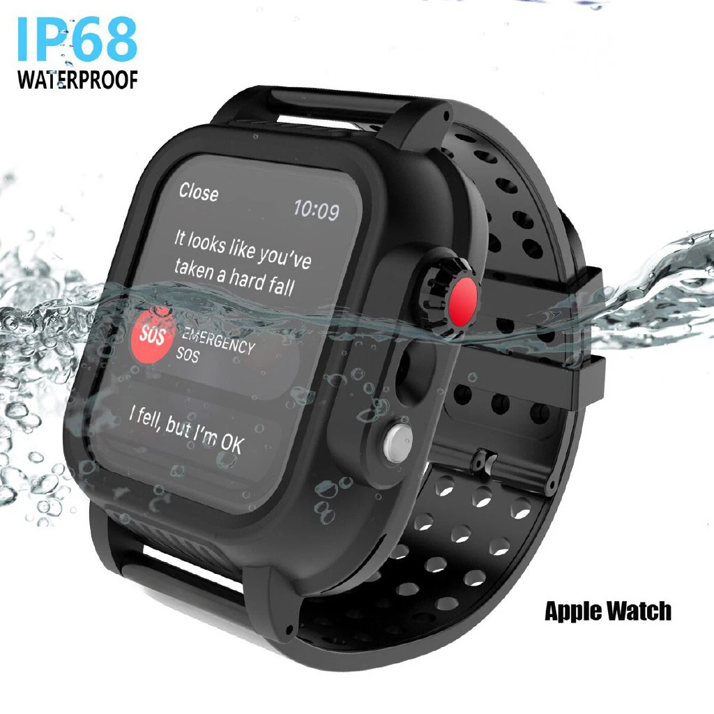 Dropshipping For Apple Watch Series 6 SE 5 4 3 2 38mm 40mm 42mm 44mm IP68 Waterproof Underwater Diving Swimming Proof CASE Cover