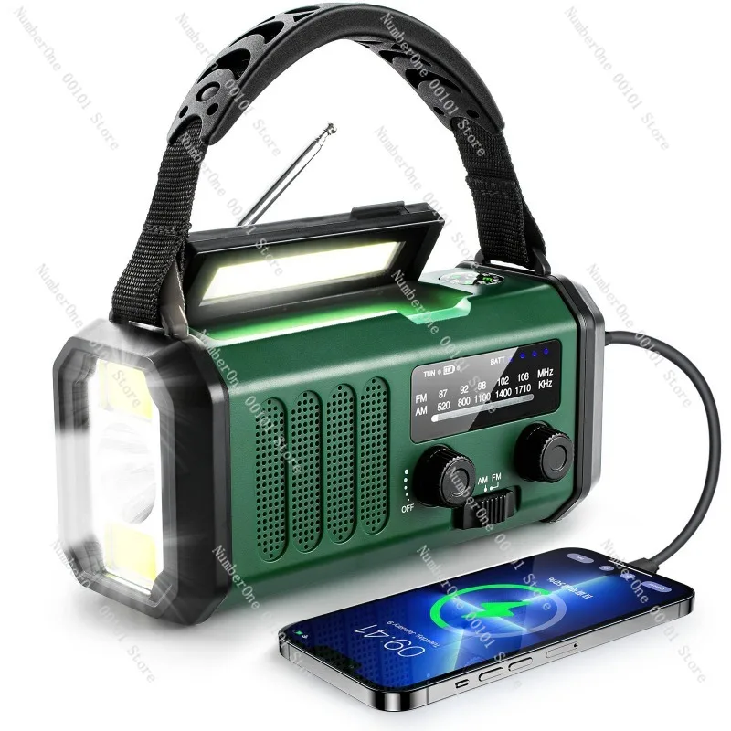 Emergency Hand Crank Solar Radio Portable Multifunctional NOAA Weather AM FM USB Charger LED Flashlight Outdoor Survival Gear