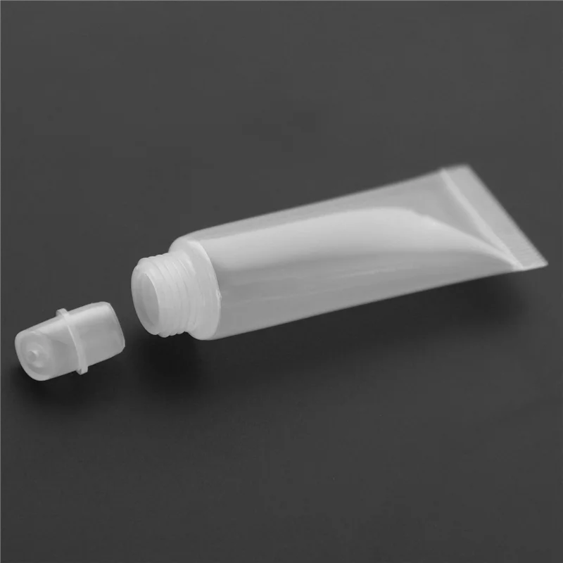 A83G-250 حزمة 10 مللي أنابيب ملمع الشفاه غسول فارغ أنابيب إعادة التعبئة أنابيب الضغط الناعمة DIY بها بنفسك زجاجة توزيع السفر