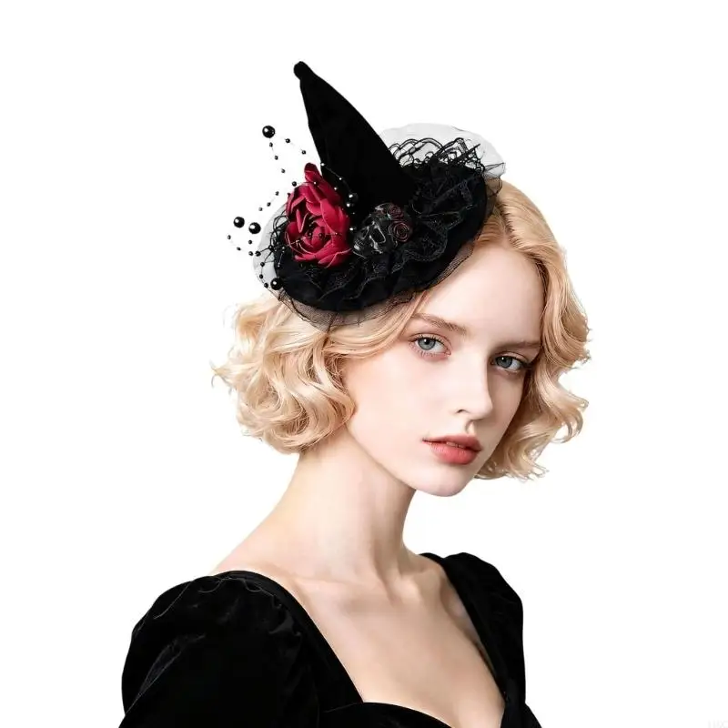 Witch Hat Fascinator Headpiece Hairpin for Halloween Looks