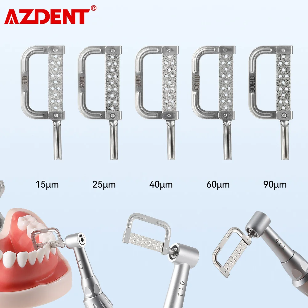 

AZDENT 1 шт., стоматологическая ортодонтическая межпроксимальная эмаль, автоматическая полоска из нержавеющей стали, двухсторонний инструмент для полировки