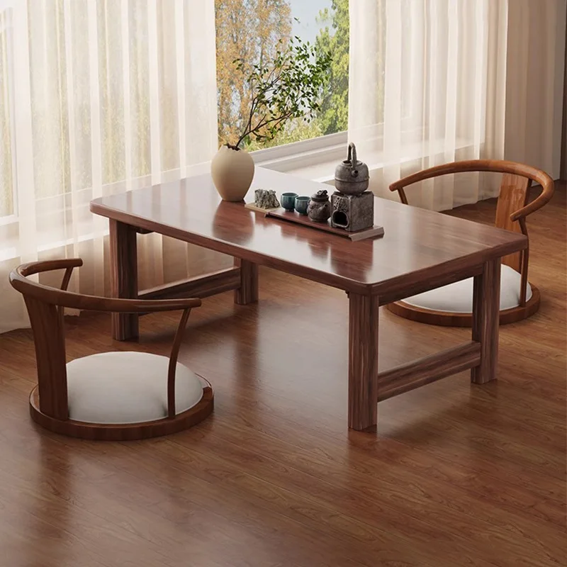 Balcony Bay Window Coffee Tables Chinese-style Folding Small Sitting Low Living Room Tables Tatami Small Furniture ChaJi JT40E