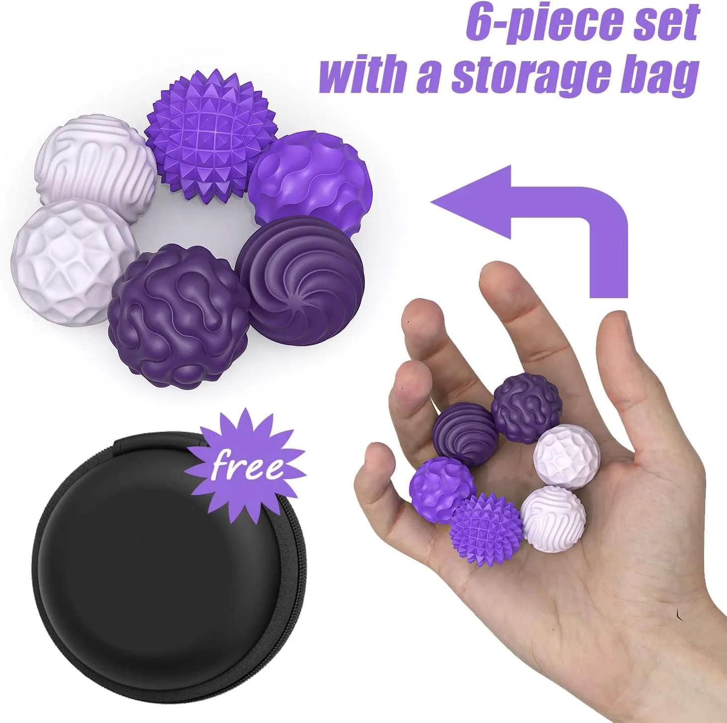 4/6/8/12 Stück magnetisches sensorisches Zappelball-Spielzeug, zieht Stressball mit Silikonhülle für Erwachsene und Jugendliche an, Handmassagegerät