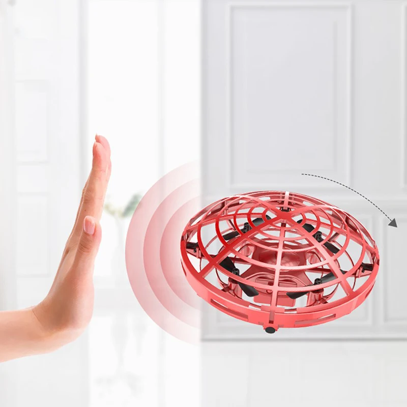 Mini vôo ufo rc zangão infraed mão sensing helicóptero anti-colisão aeronaves flayaball indução quadcopter dron crianças brinquedos