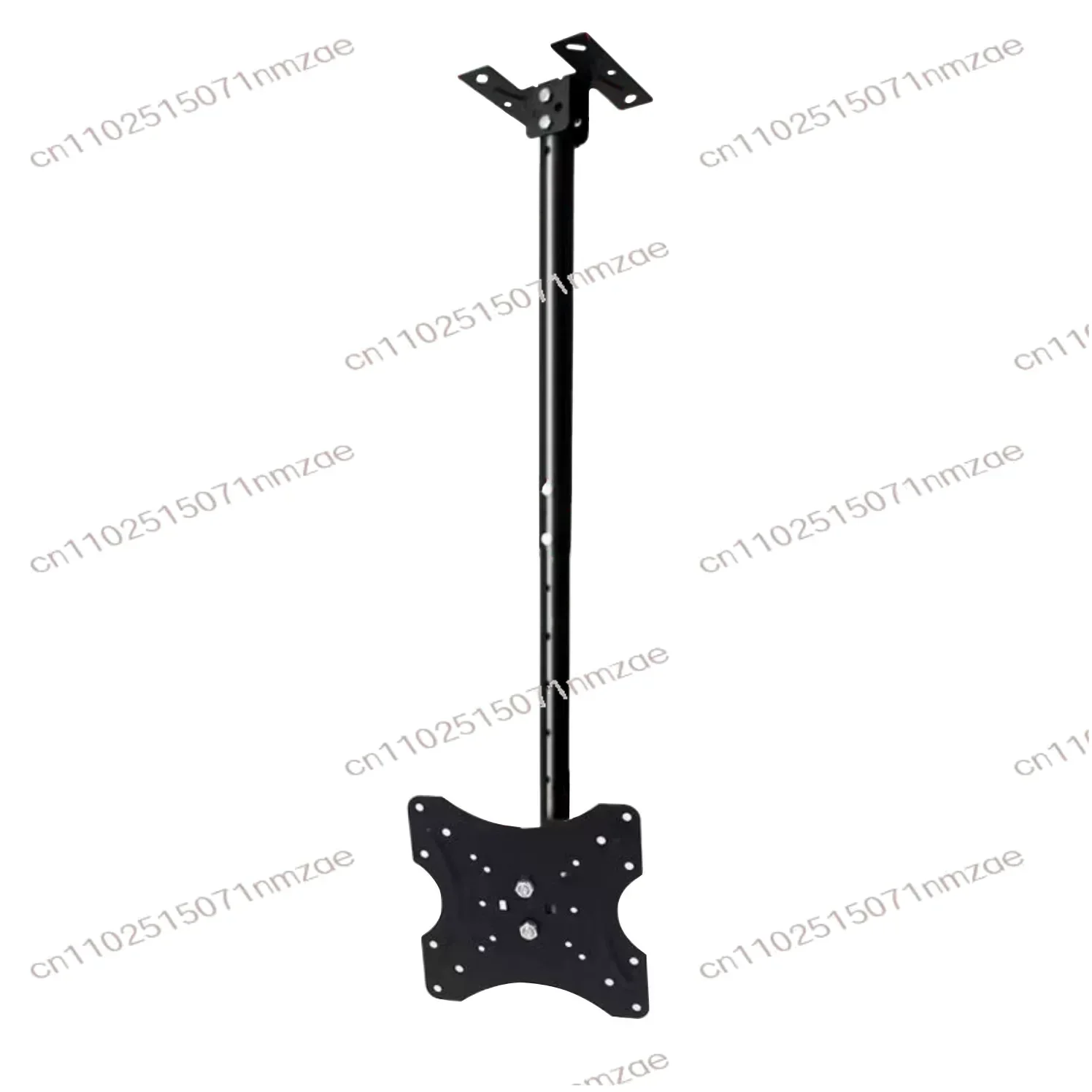 14-110 Inch Telescopic Lifting TV Ceiling Mount Hanger, Ceiling Bracket for Advertising Screens with Set-Top Box Holder