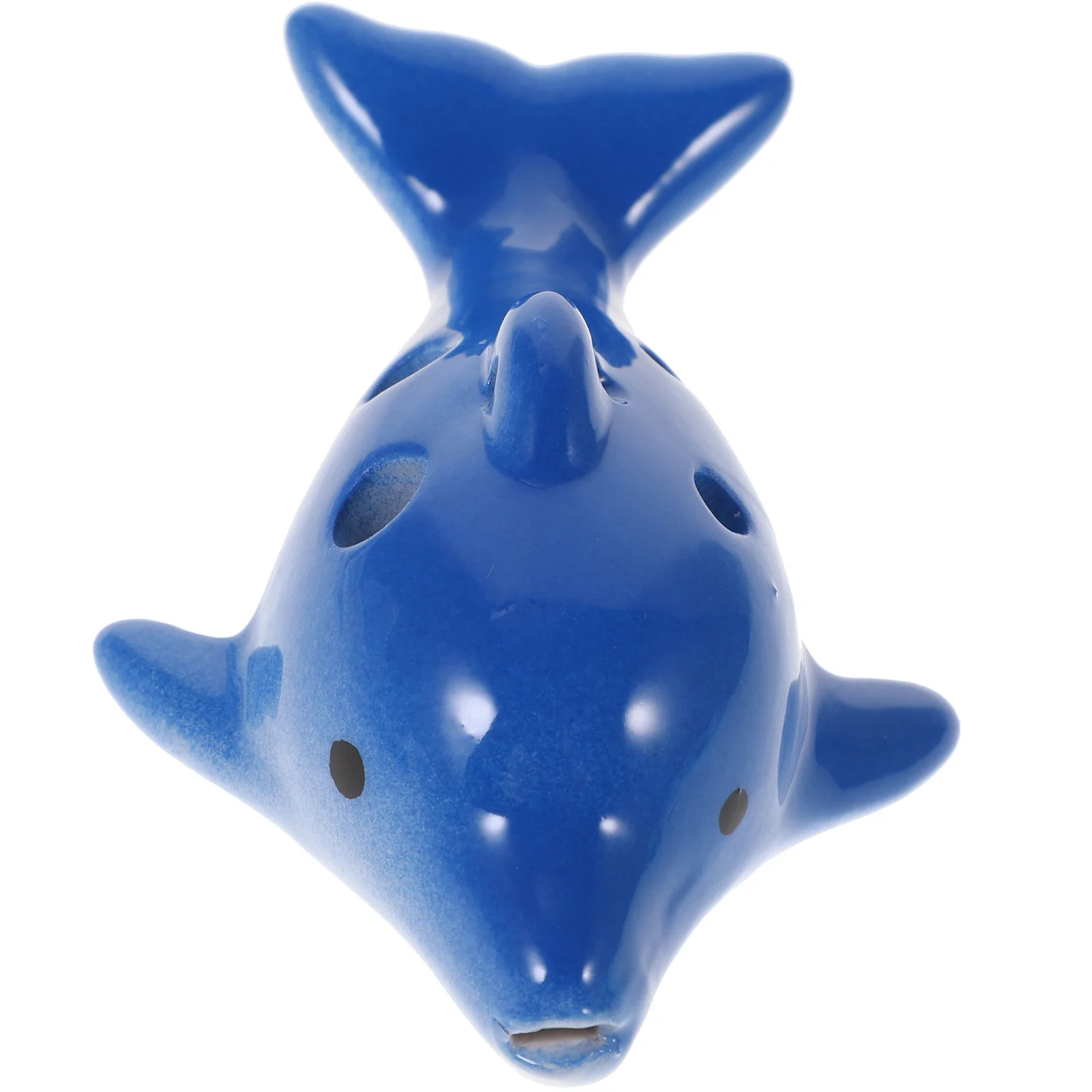 

Small Dolphin-Shaped Ocarina 6 Hole Ceramic Instrument Lightweight and Compact for Amateur Musicians Clear Powerful Sound Output
