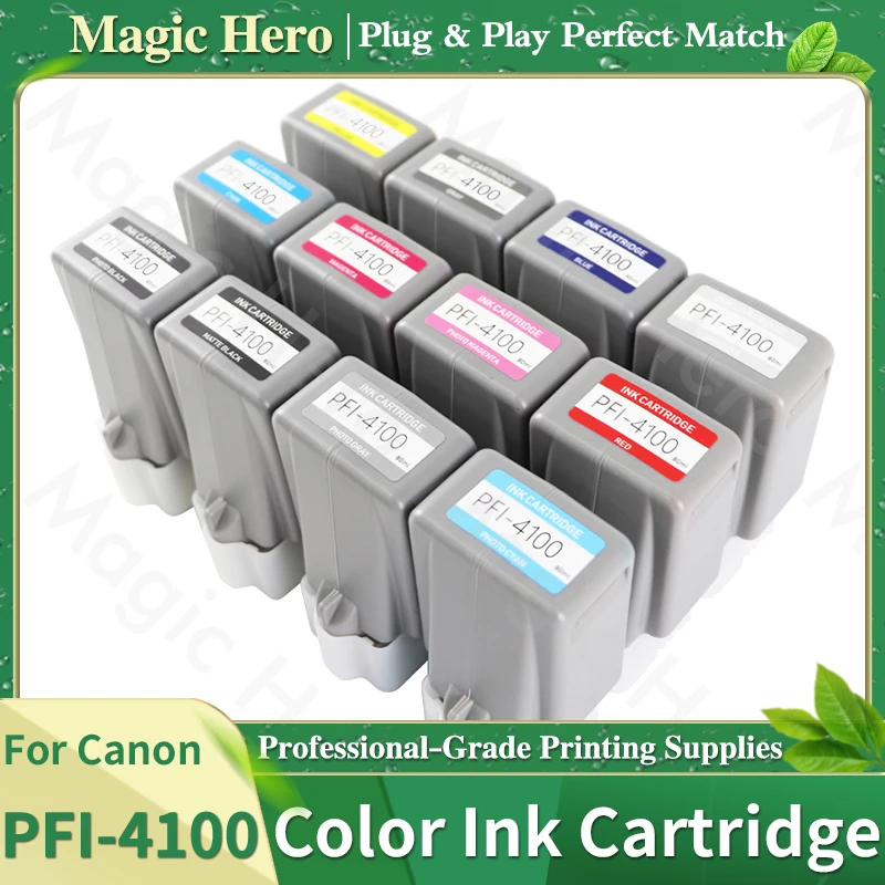 80ML PFI-4100 Premium Compatible Color Ink Cartridge For Canon PFI-4100 For Canon imagePROGRAF PRO-1100 PRO 1100 PRO1100 Printer