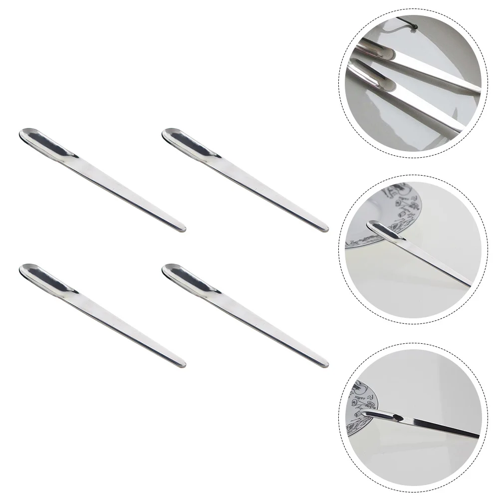 

4Pcs Mini Espresso Stainless Steel Spoons Smooth Handle Easy Grip Practical for Coffee Dessert Milk Sugar Cream Kitchen