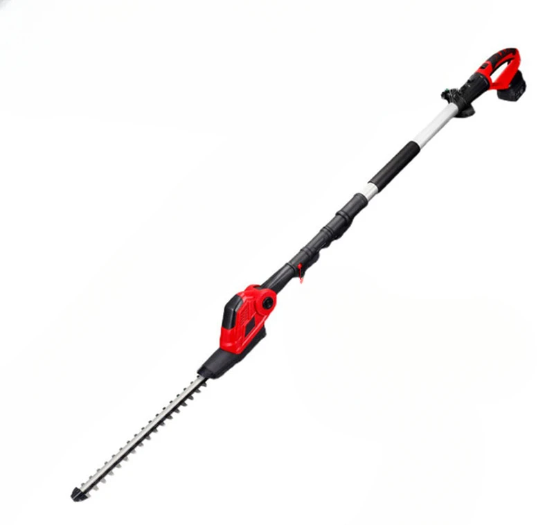 800W 21V garden cordless power supply 400mm double blade telescopic pole garden tool handheld hedge trimmer