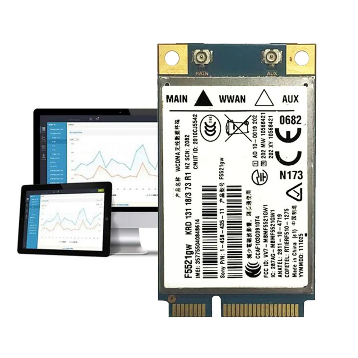 Kartu WWAN Universal F5521GW Gobi3000 HSPA EDGE 21Mbps 3G kartu WWAN WANL