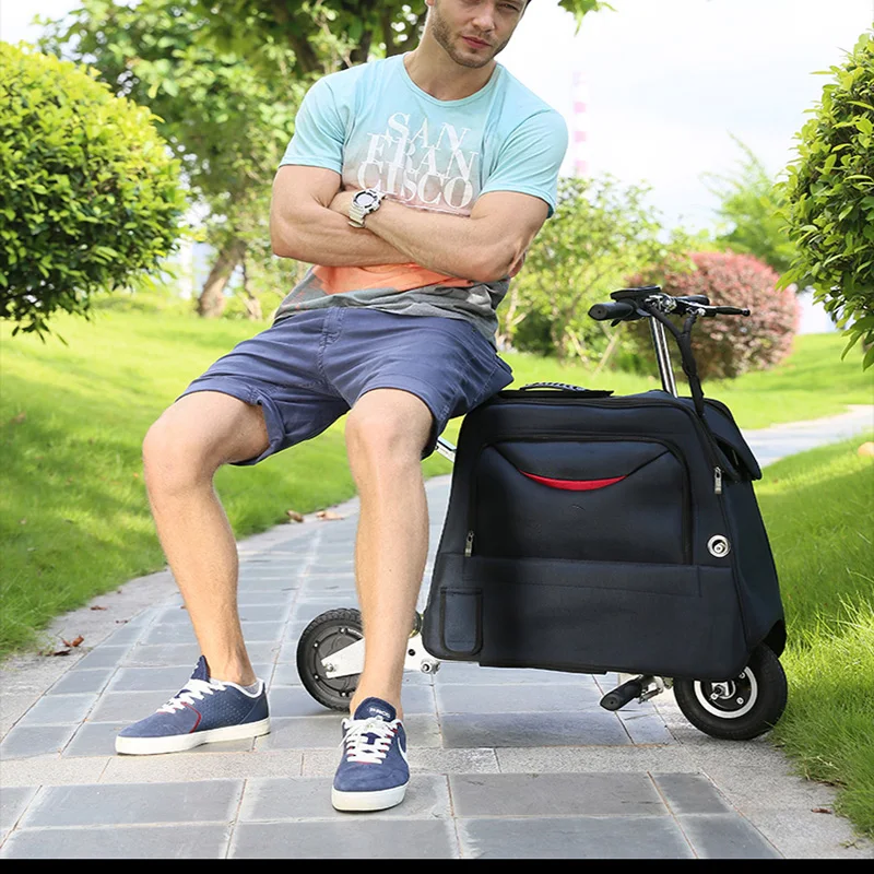 Convenient folding electric suitcase Mini suitcase with battery 70km range cycling suitcase