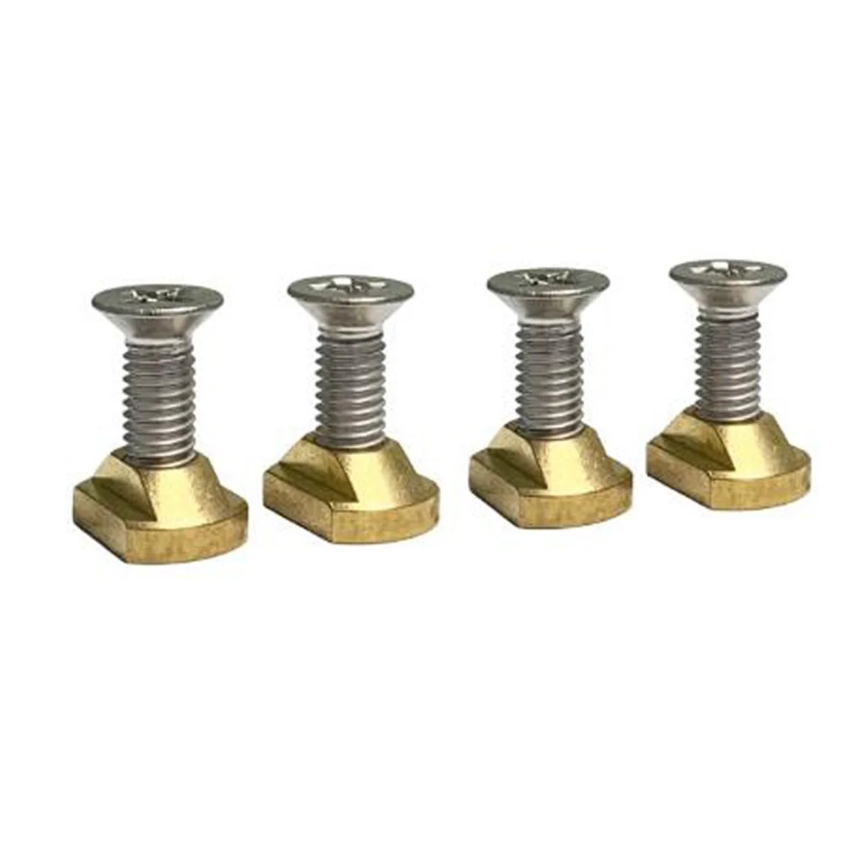 4Pcs M6 Hydrofoil Mounting Brass T-Nuts for Surfing All Hydrofoil Tracks Outdoors Surfing Accessories Gold