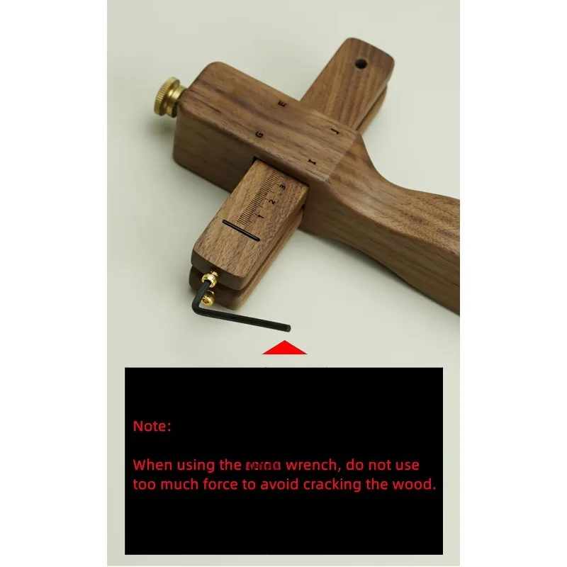 Leather Strap Cutter Adjustable Strip Manual Cutting Tool Walnut Wood Material Professional DIY LeatherCraft