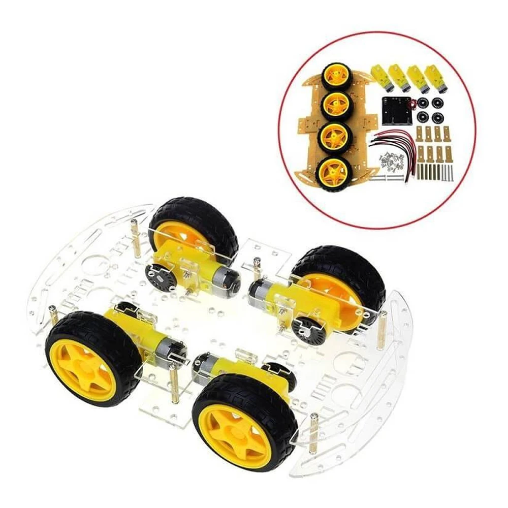 Chassis Robot Smart Car 4WD Car 4 wheels robotica Arduino DIY chassis SP