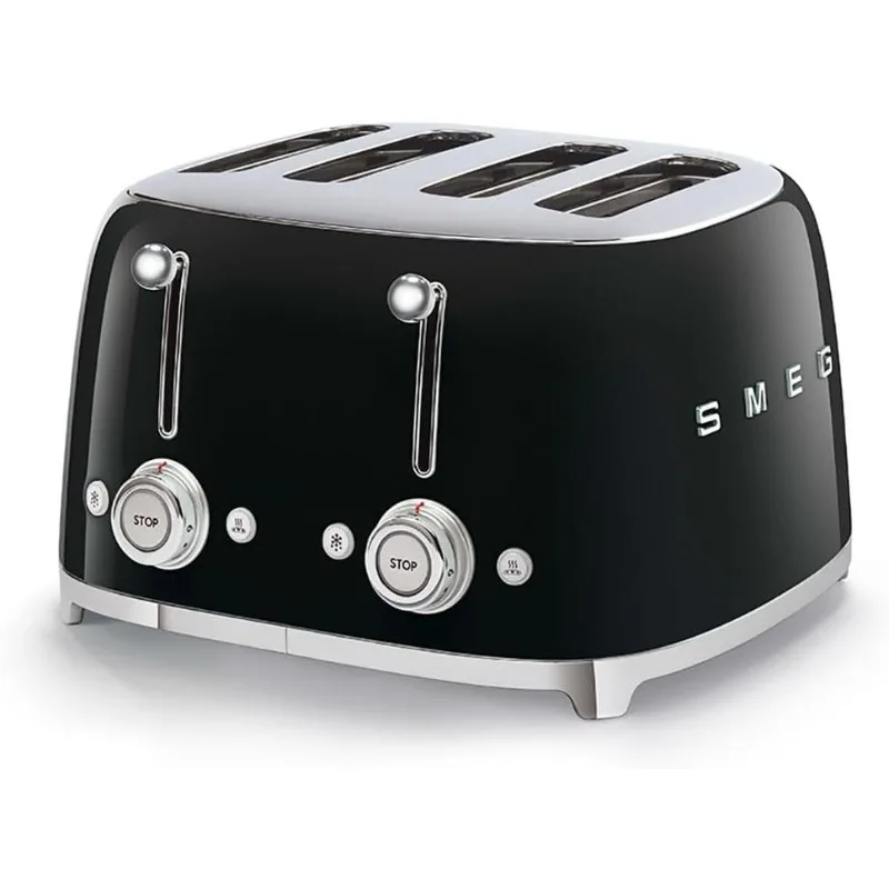 Retro 4 Slice Toaster 6 Presets Extra Wide Slots,with Removable Stainless Steel Crumb Tray