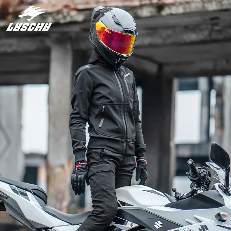 

LYSCHY Women Motorcycle Riding Jacket Four Seasons Removable Warm Layer Built-in Protector Waterproof Motorcycle Riding Clothing