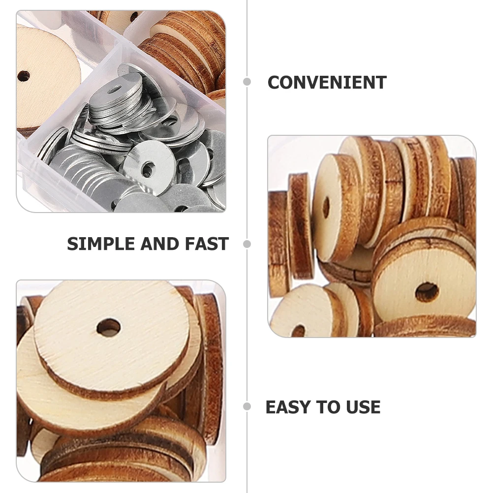 

10 set 10 Sets Wooden Bear Joints Diy Craft Accessories Making Washers Wood Connectors Animal Puppet Supplies