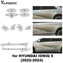 Car Door Handle Triangle Protective Film for HYUNDAI IONIQ 5 2022-2024 PPF TPU Transparent Refit Sticker 8.5mil Paint Protection