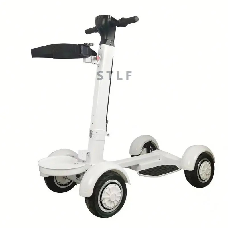 2000W 4 Wheel Electric Golf Scooter Foldable Skateboard Lithium Battery 150kg Load Eco Golf Trolley