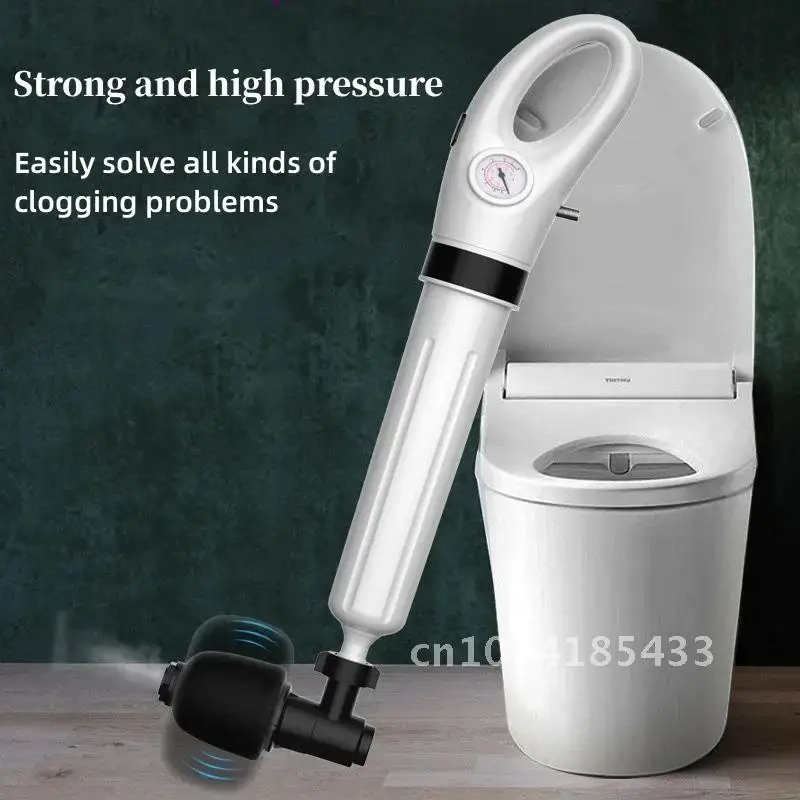 Home Toilet Unclogger Stainless Steel Body Pipe Unclogging Sewer Toilet Kitchen Quickly Unclogging Toilet Plunger Bathroom Tools