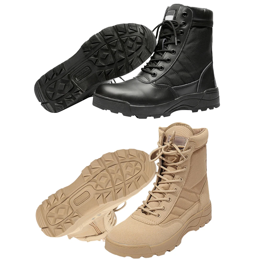 Desert Combat Boots Lace Up Mountaineering Shoes High-Top Hunting Boots Lightweight Non-Slip for Men Outdoor Hunting Shoes
