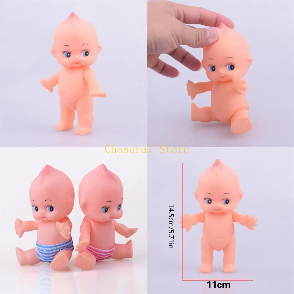 

E7CE 16см/6 -дюймовый кавказский ребенок для куклы обниматься для куклы с виниловыми ногами в полном тел