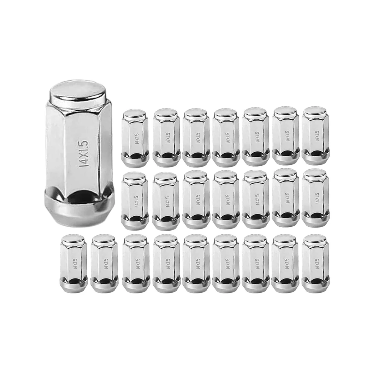 

24Pcs Car Lug Nuts M14X1.5 Thread Cone Car Wheel Nuts for