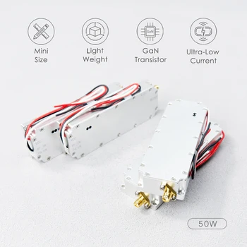 Amplificadores de alta potência rf 2.4ghz 50w, extensor de sinal sem fio, fonte de sinal de varredura para drone wifi6