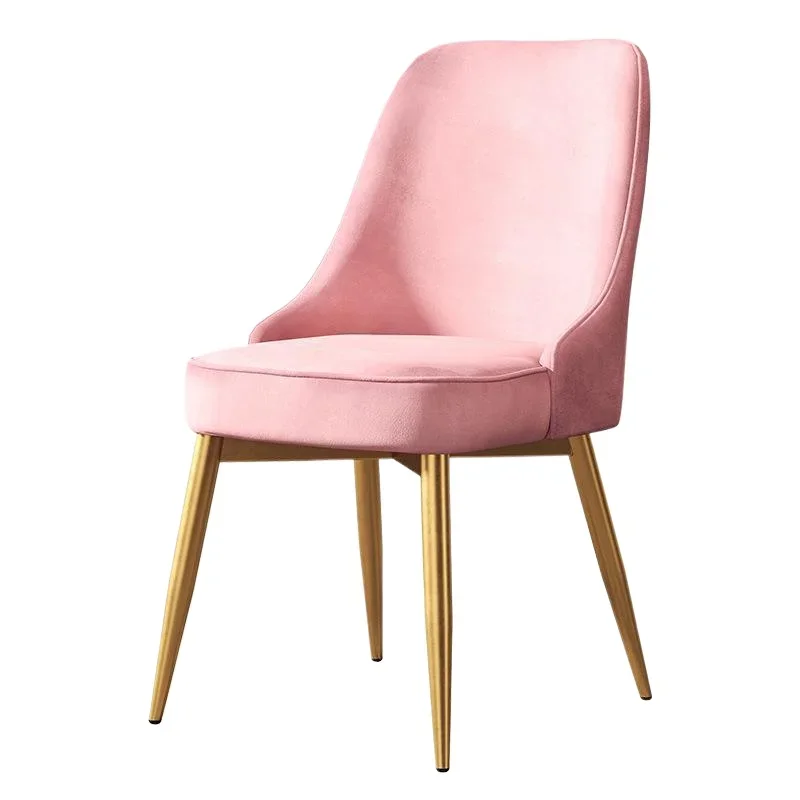 Mesas y sillas de negociación de restaurante de hotel de tela minimalista de lujo ligero, sillas traseras nórdicas de madera maciza para el hogar