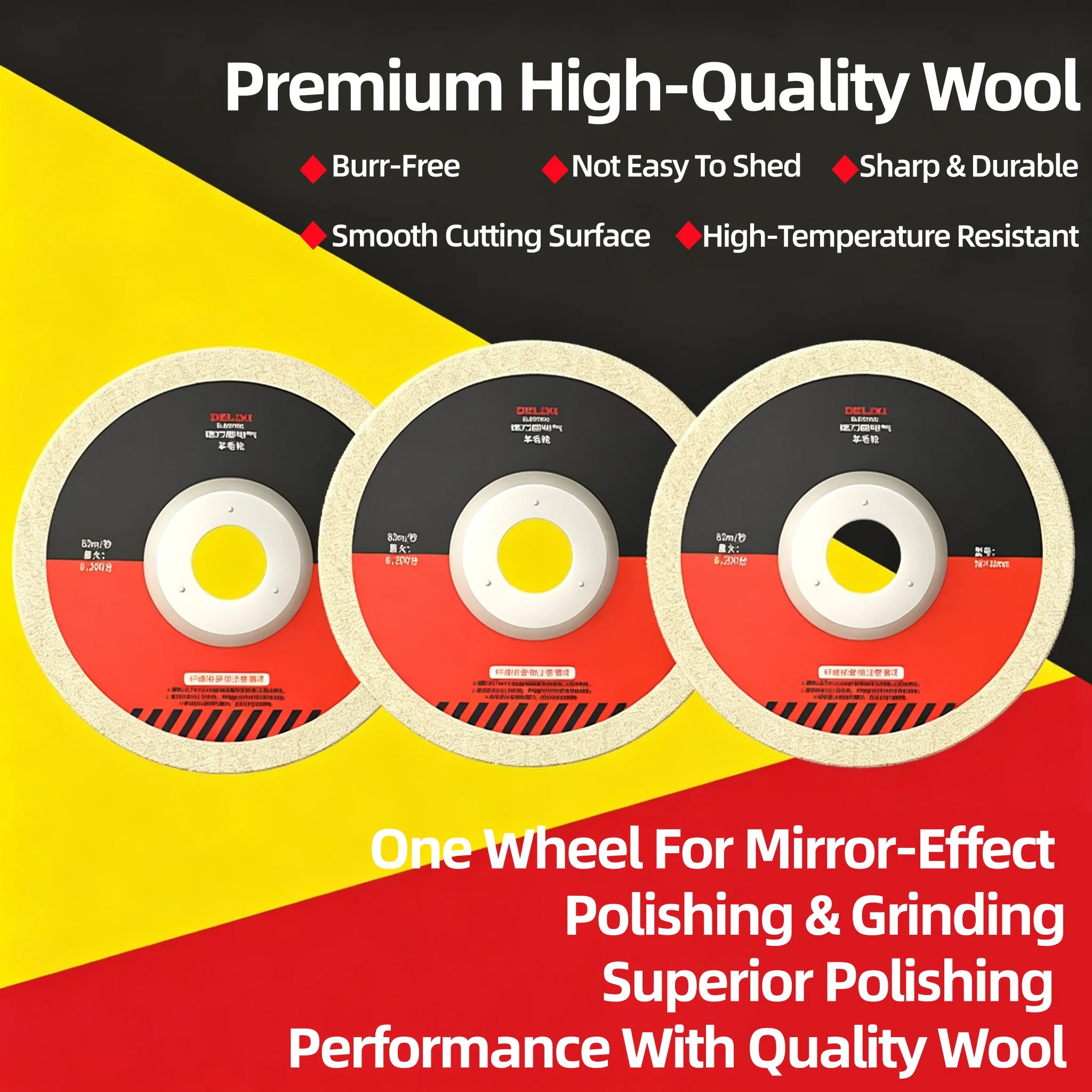 Ultrafine Round Wool Felt Polishing Wheel Soft Abrasive Buffing Disc For Angle Grinder Metal Glass Surface Scratch Repair Tools view 2