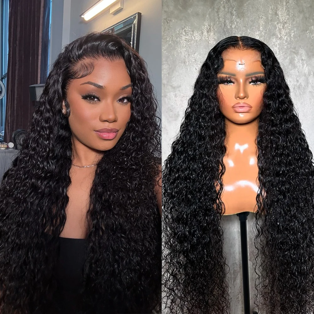 transparent-4x4-dentelle-fermeture-perruque-13x4-vague-d'eau-dentelle-avant-perruques-cheveux-humains-pre-plume-vague-d'eau-cheveux-humains-dentelle-frontale-perruques