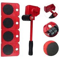 5Pcs/set Furniture Mover Tool Heavy Duty Furniture Lifiting Caster Tool Heavy Stuffs Moving Roller Furniture Moving Transport