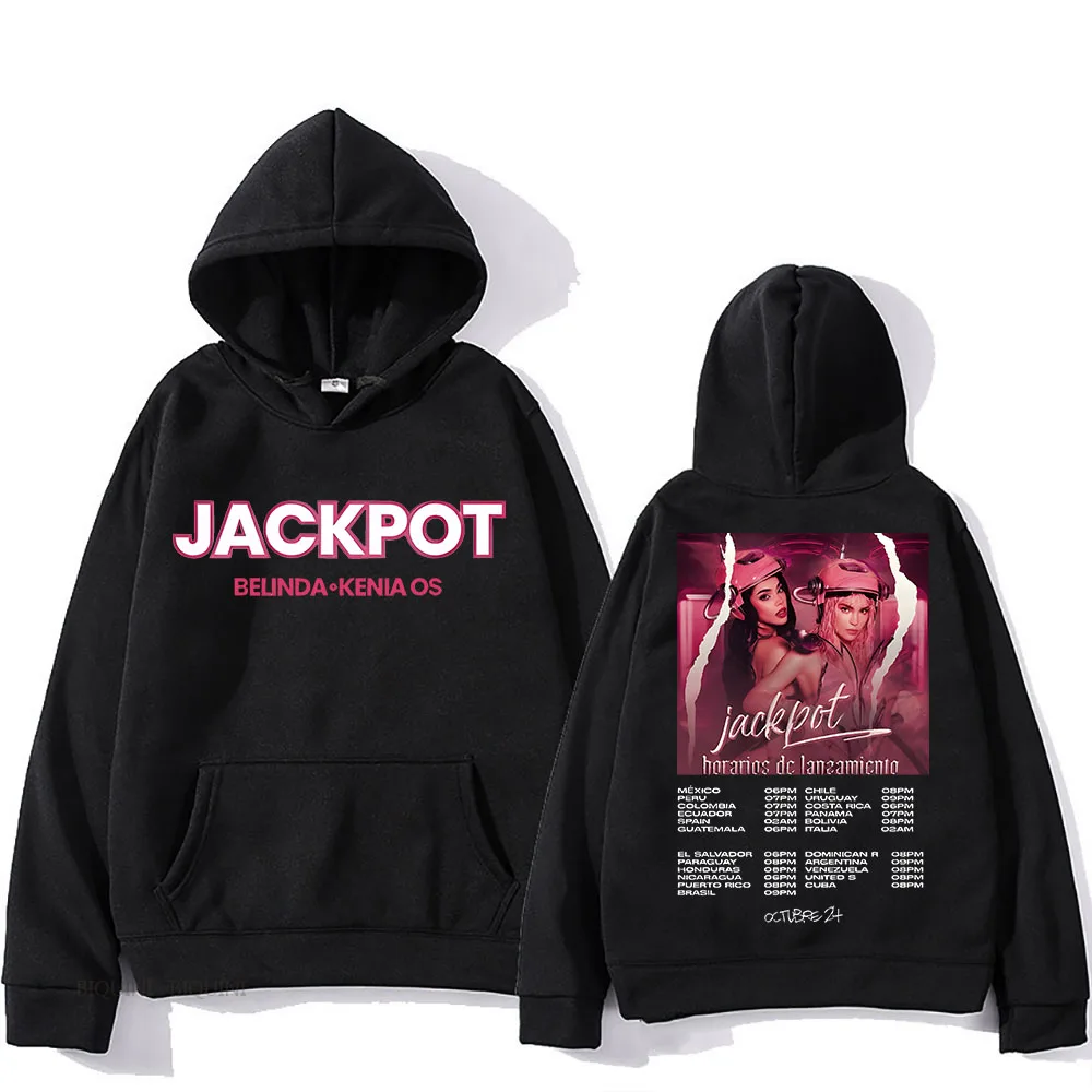 JACKPOT New Song Hooded Belinda & Kenia OS Hip Hop Sweatshirt Ropa Mujer Fleece Clothing Graphic Printing Casual Punk Pullovers