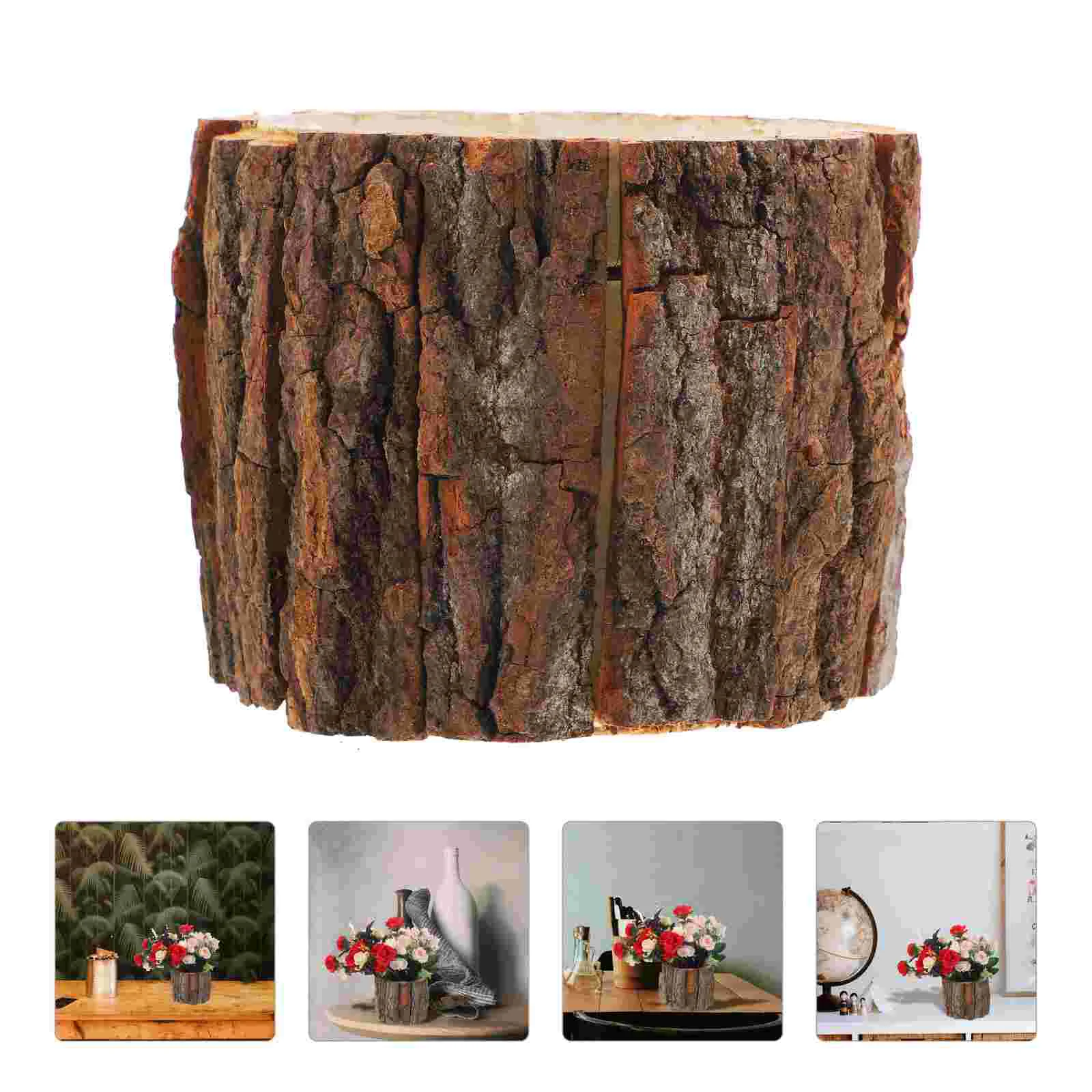 

Rustic Flower Planters Waterproof Bucket Bark Vases for Centerpieces Container Floral Arrangements Miss Bonsai Tree