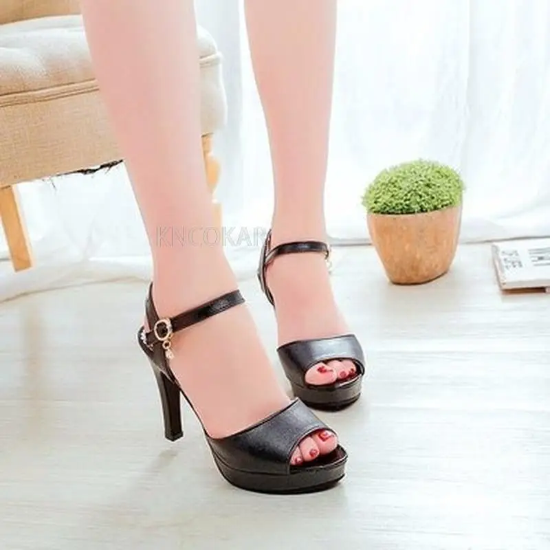 2023 Version of The New Sexy Fish Mouth 10CM High Heels Pink Fashion Summer Waterproof Platform Wedding Bridesmaid Shoes