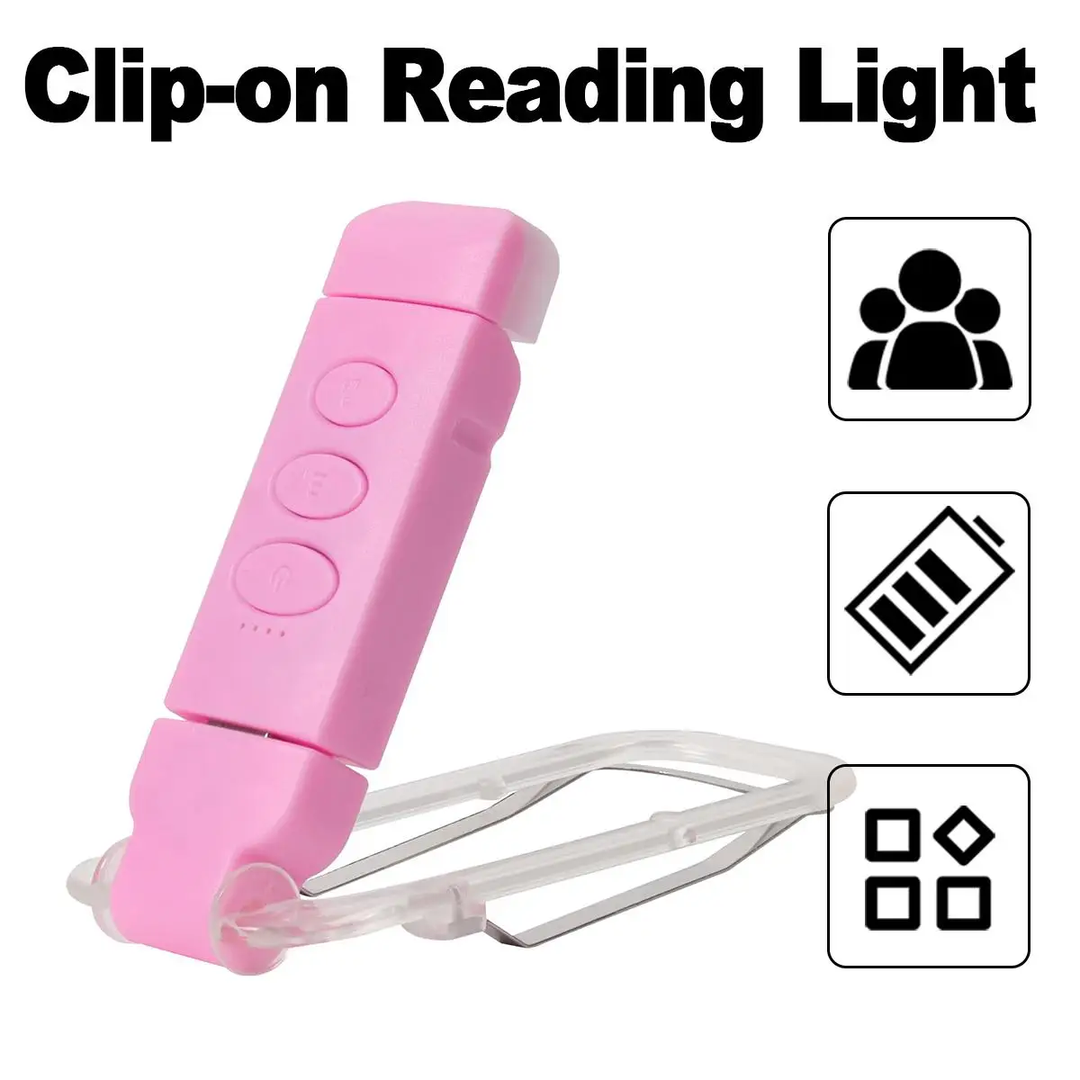 

USB Rechargeable LED Book Light For Brightness 3Colors On Mini Room Bar Table Clip Adjustable Living Bedside eye-protection Lamp