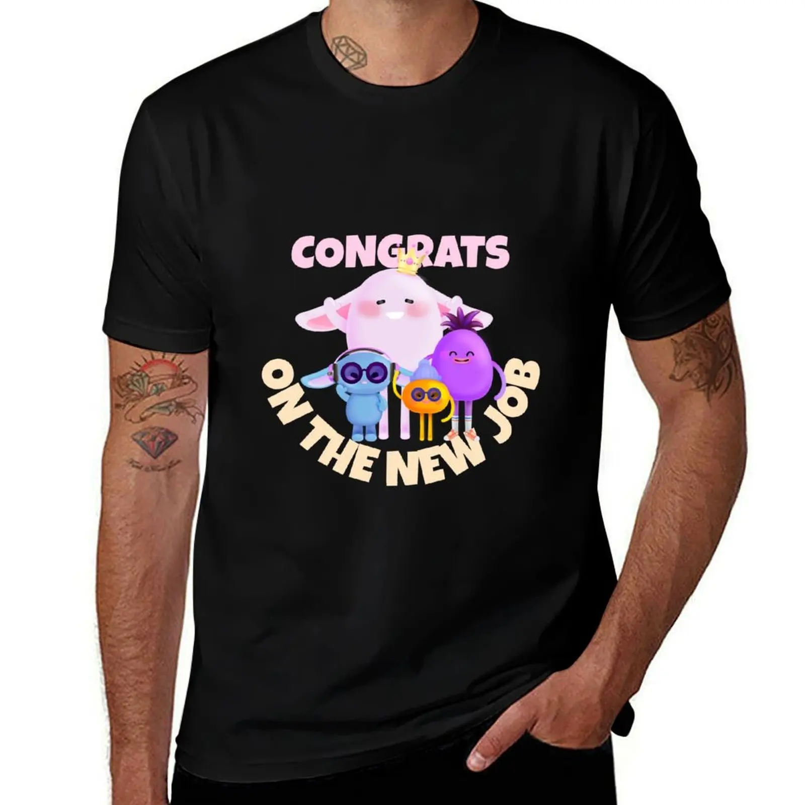 

CONGRATS ON THE NEW JOB WAVE T-Shirt men t shirt cotton 100% man t shirt heavy cotton T-Shirt