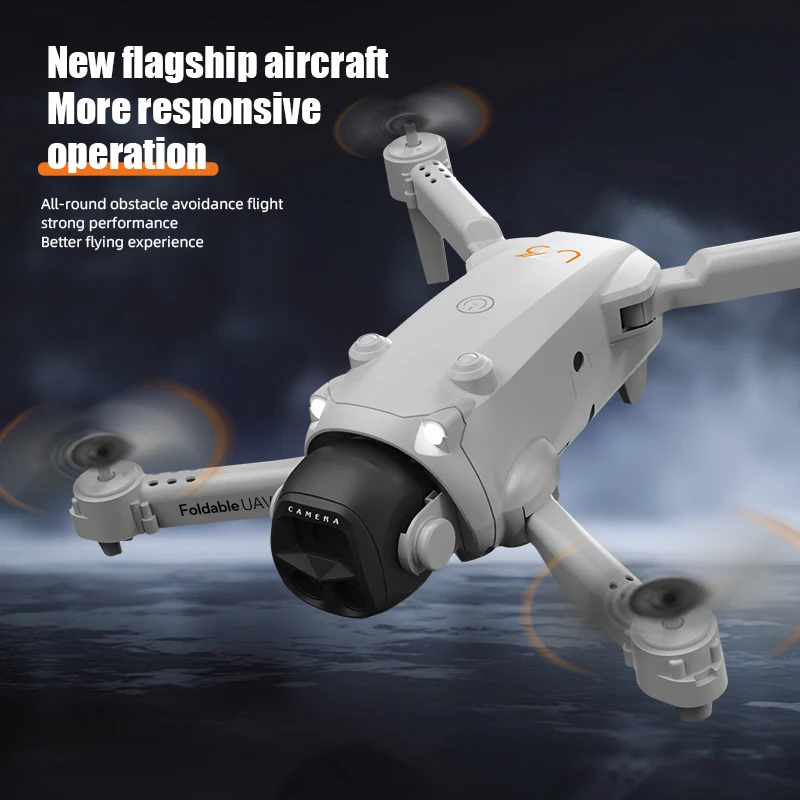 LU36 Drone Professinal 4K Dual Camera Wide-angle ESC UAV with Screen Obstacle Avoidance Quadcopter Drone for Children Toys