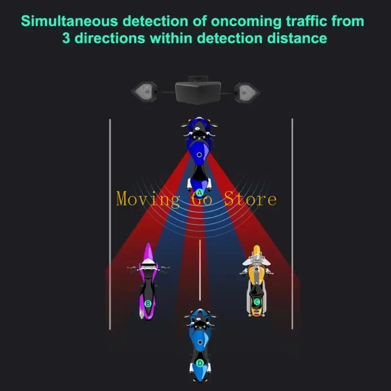 B5XD Waterproof BSD Distance Assistant Motorcycle Blind Detection System Driving Assistance Blind Monitoring System