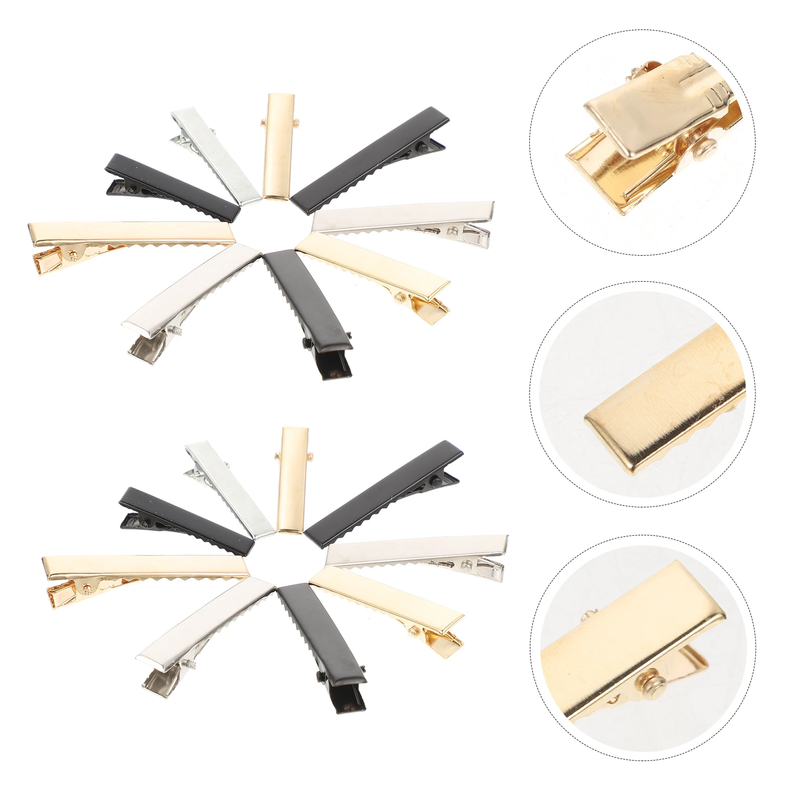 

90pcs Small Metal Alligator Duckbill Hair Clips Barrettes Non Slip Lightweight Craft Decoration Salon Hairdressing Tools For