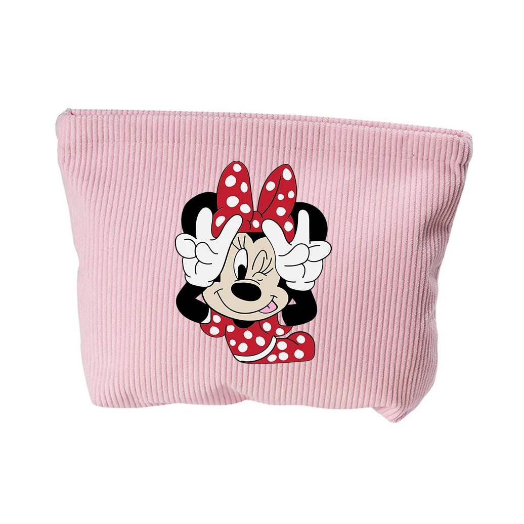 Mickey Minnie Mouse Makeup Bag Large Capacity Travel Organizer Toiletry Storage Portable Cosmetic Bag Gift Waterproof Purse Case