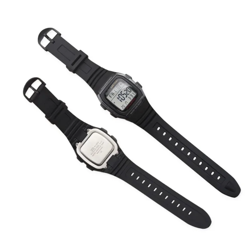 18mm Rubber Silicone Watch Strap for Casio W 96H W-96H-1AV W-96H-9AV Waterproof Universal TPU Sport Bracelet Accessories