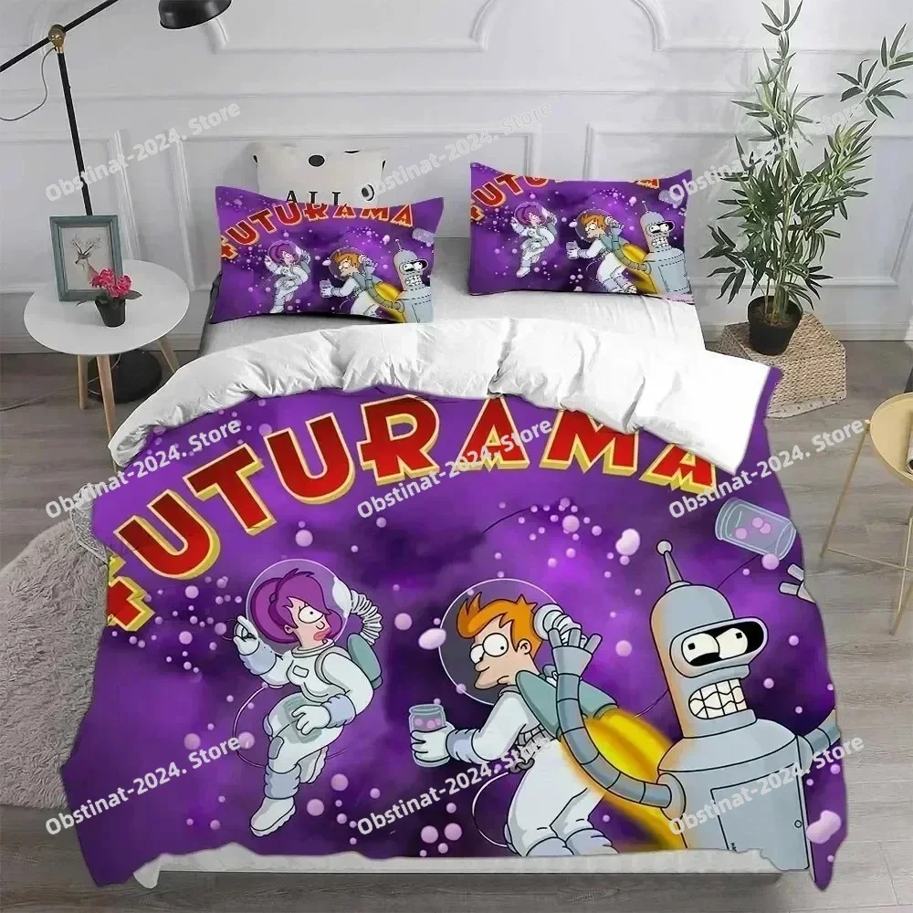 

3D Cartoon Futuramas Bender Bedding Set Boys Girls Twin Queen Size Duvet Cover Pillowcase Bed Boys Adult Fashion Home Textiles