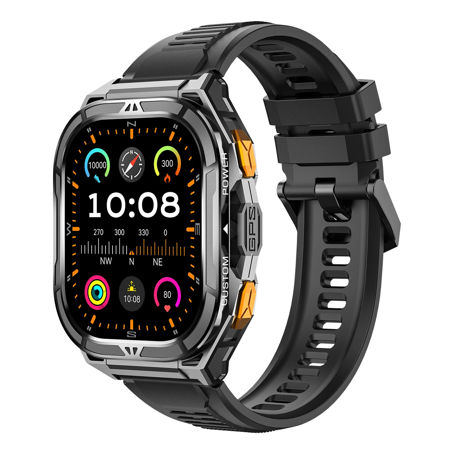 

X5 AMOLED Smart Watch Men Dual-Band GPS 5ATM Waterproof Bluetooth Call Heart Rate Sleep Monitor Compass Outdoor Sport Smartwatch