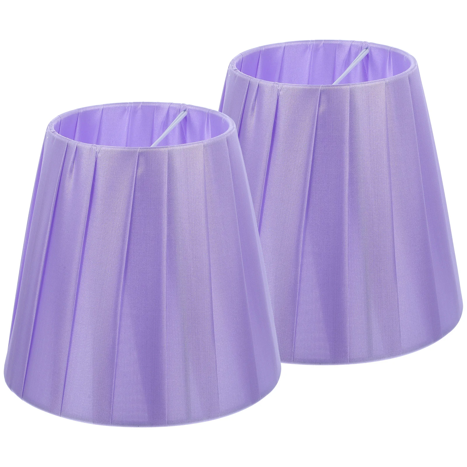 

2 Pcs Fabric Lampshade Cover Shades for Floor Cloth Simple Clip on Wrinkle Desk