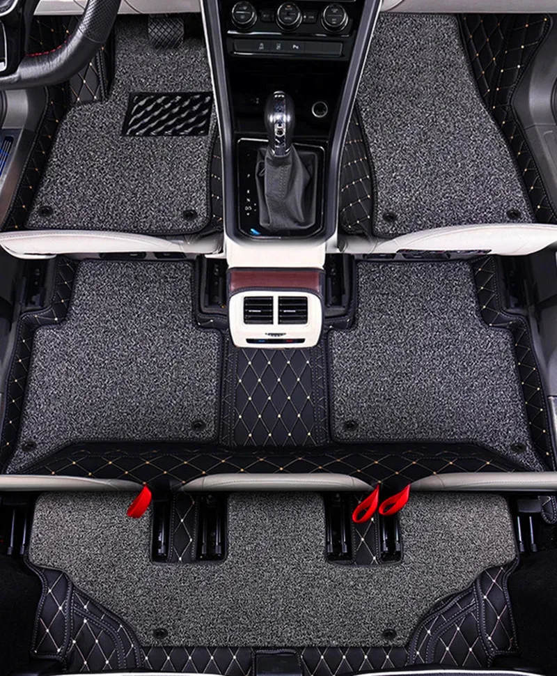 

High quality! Custom special car floor mats for Lincoln Navigator 7 seats 2023-2018 durable waterproof double layers carpets