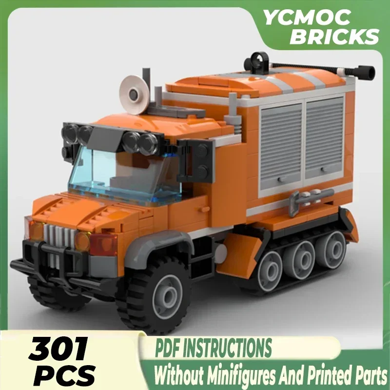 Modelo de vehículo de rescate Moc, ladrillos de construcción Arctic, Media pista, tecnología de coche, bloques modulares, regalos, juguetes de Navidad, conjuntos de bricolaje, montaje