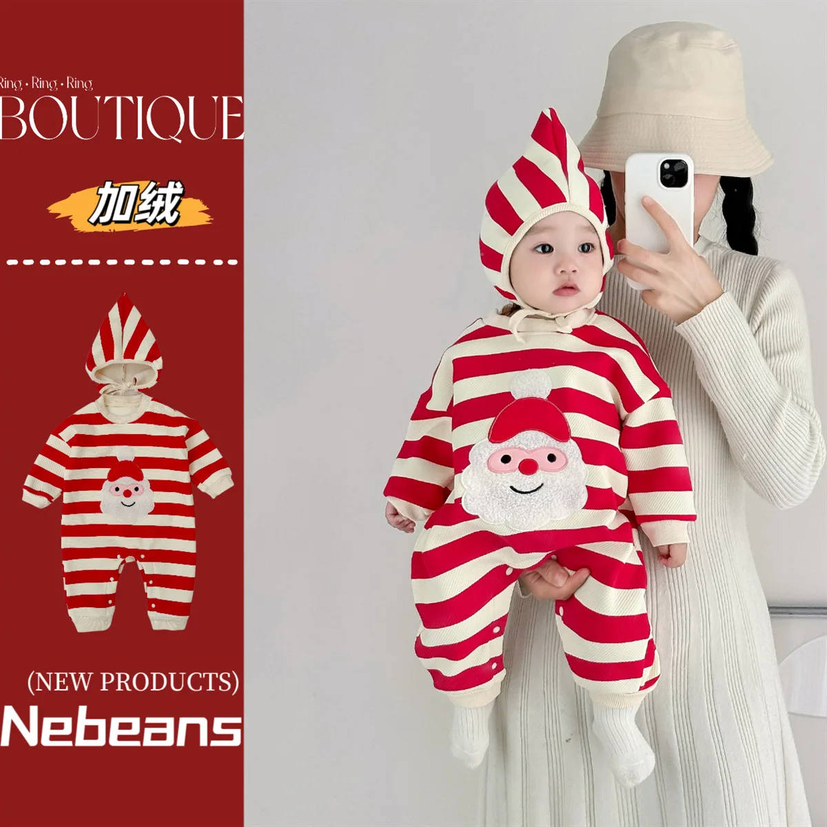 Christmas Xmas Set Baby Holiday Birthday Costume Infant Baby Girl Santa Causal Costumes Performance Christmas Clothes 0-1Years